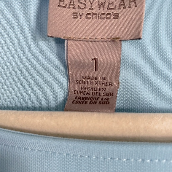 Chico’s Light Blue Pull over top . - Picture 3 of 5